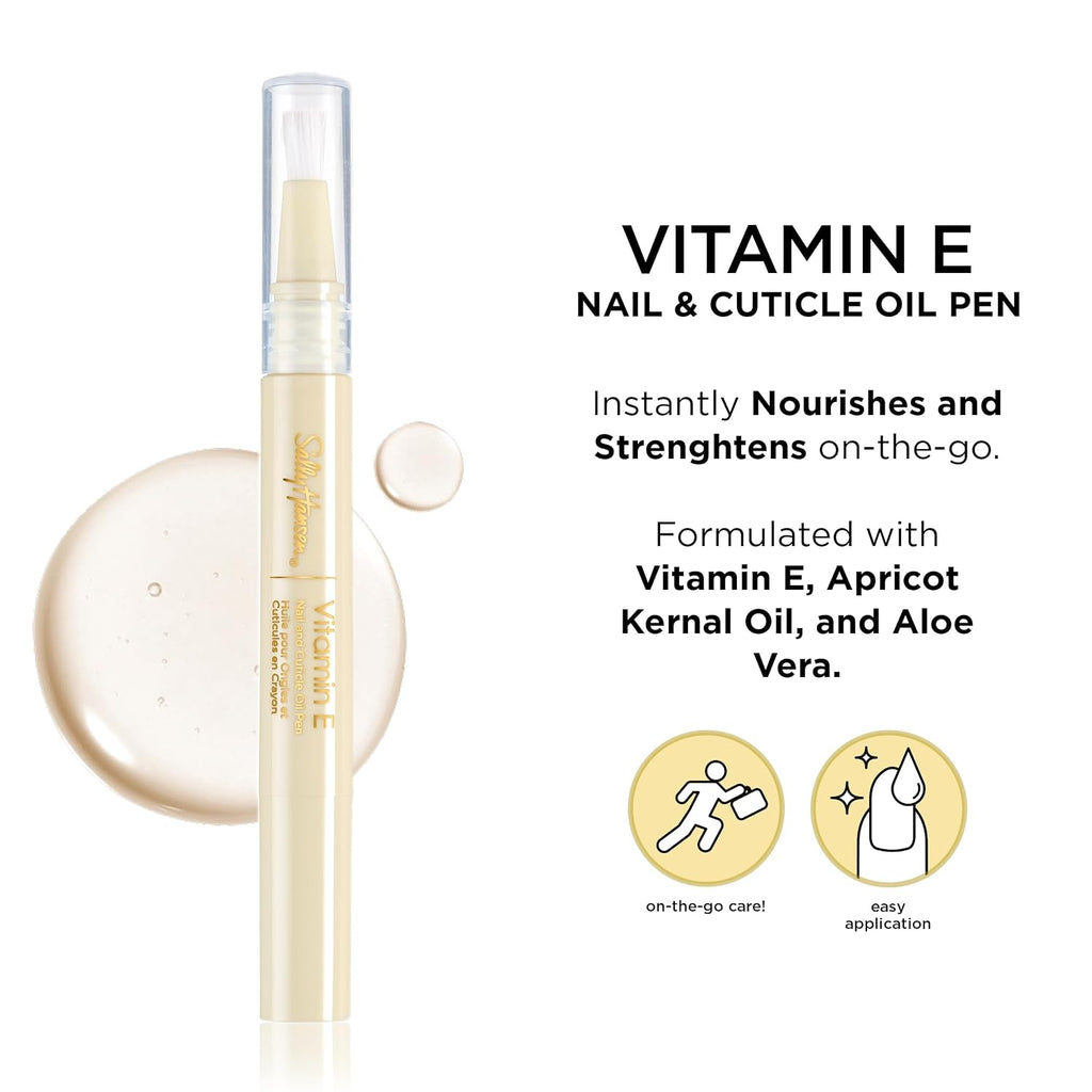 Sally Hansen Nail Treatment Vitamin E Nail & Cuticle Oil™ | Enriched with Natural Essential Oils & Vitamin E | Deeply Nourishes & Conditions Dry Nails & Cuticles