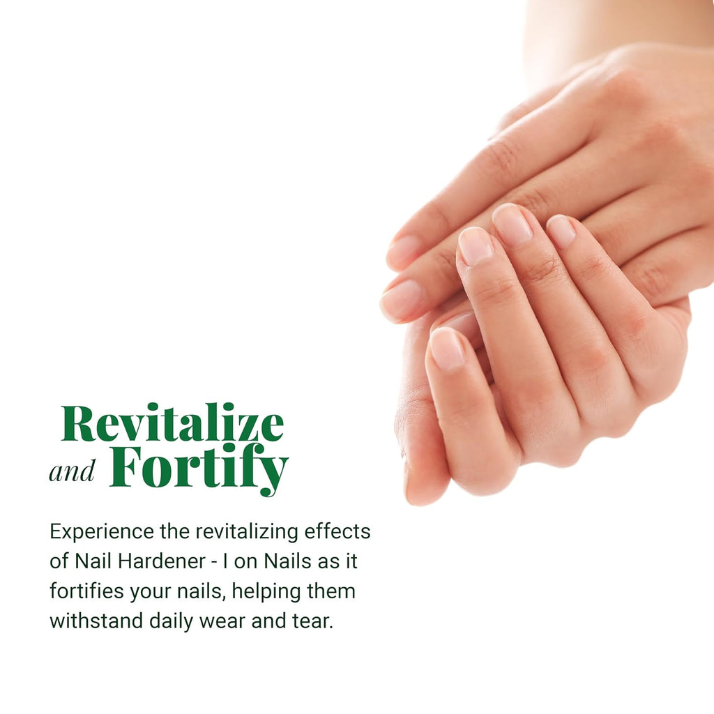 I On Nails: Ultimate Nail Strengthener, Growth & Repair, Clear Polish Hardener, Keratin Treatment for Damaged Nails - Hard as Nails Elixir.