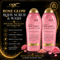 Rose Water & Pink Sea Salt Exfoliating Body Scrub – Gentle Skin Smoothing & Hydrating Body Polish for Soft, Glowing Skin | 19.5 oz