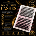Premium DIY Cluster Lashes Kit – Wispy Individual Lash Extensions Mixed Lengths, Reusable False Eyelashes