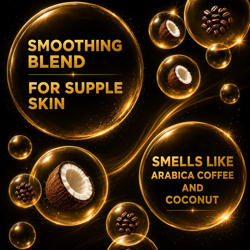 Hydrating Coconut Coffee Body Polish – Exfoliating Body Wash for Dry, Rough & Dull Skin