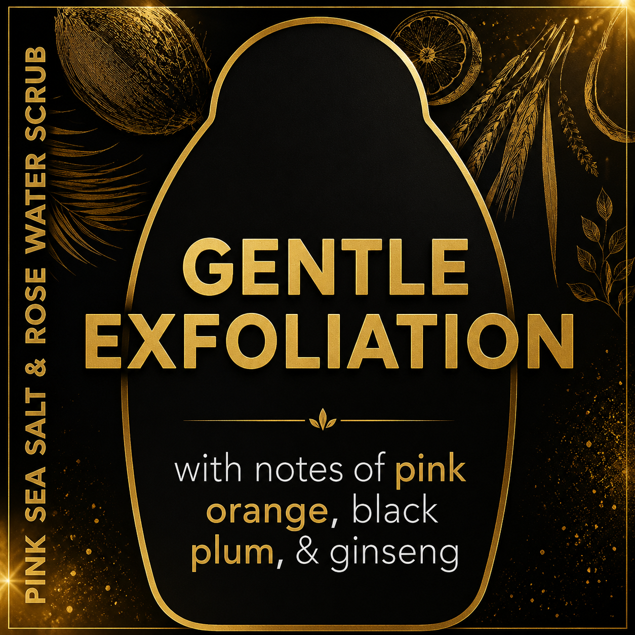 Rose Water & Pink Sea Salt Exfoliating Body Scrub – Gentle Skin Smoothing & Hydrating Body Polish for Soft, Glowing Skin | 19.5 oz