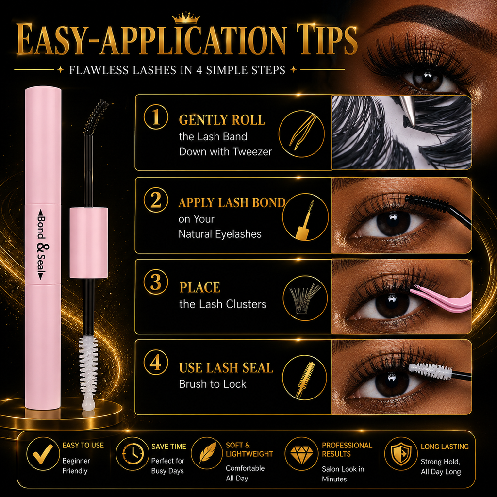 Premium DIY Cluster Lashes Kit – Wispy Individual Lash Extensions Mixed Lengths, Reusable False Eyelashes