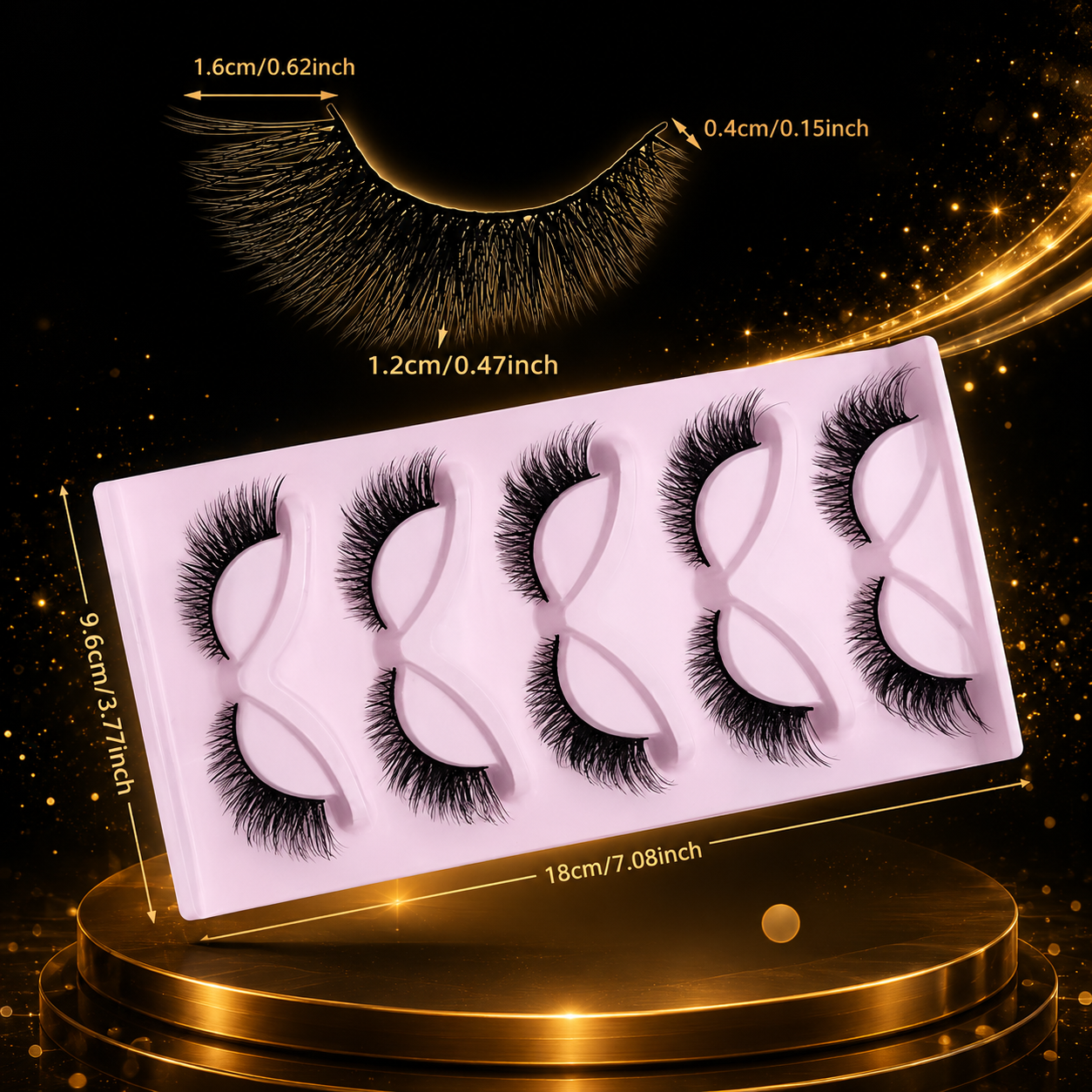 Luxury Cat Eye Wispy False Eyelashes – 15 Pairs Fluffy 3D Faux Mink Lashes
