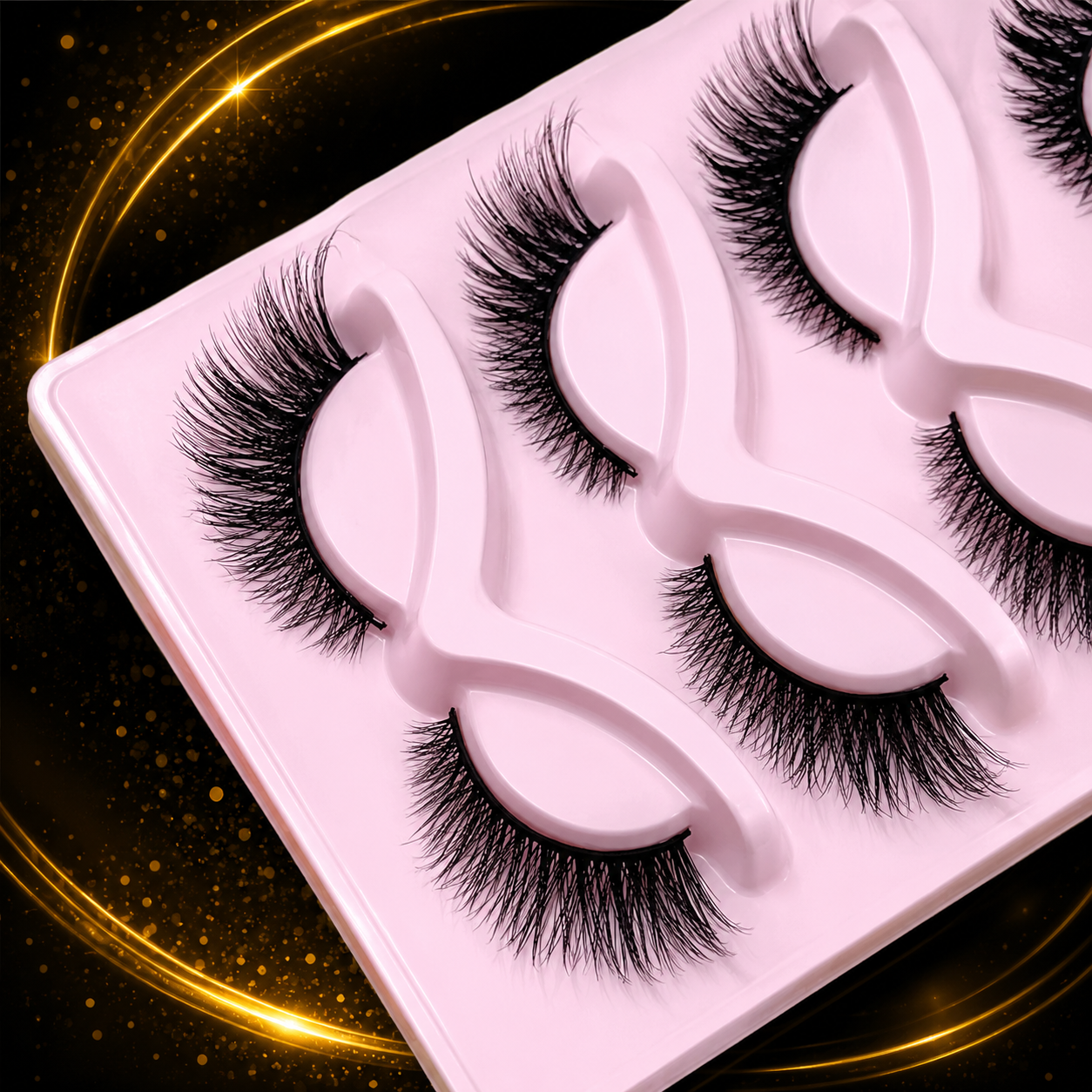 Luxury Cat Eye Wispy False Eyelashes – 15 Pairs Fluffy 3D Faux Mink Lashes