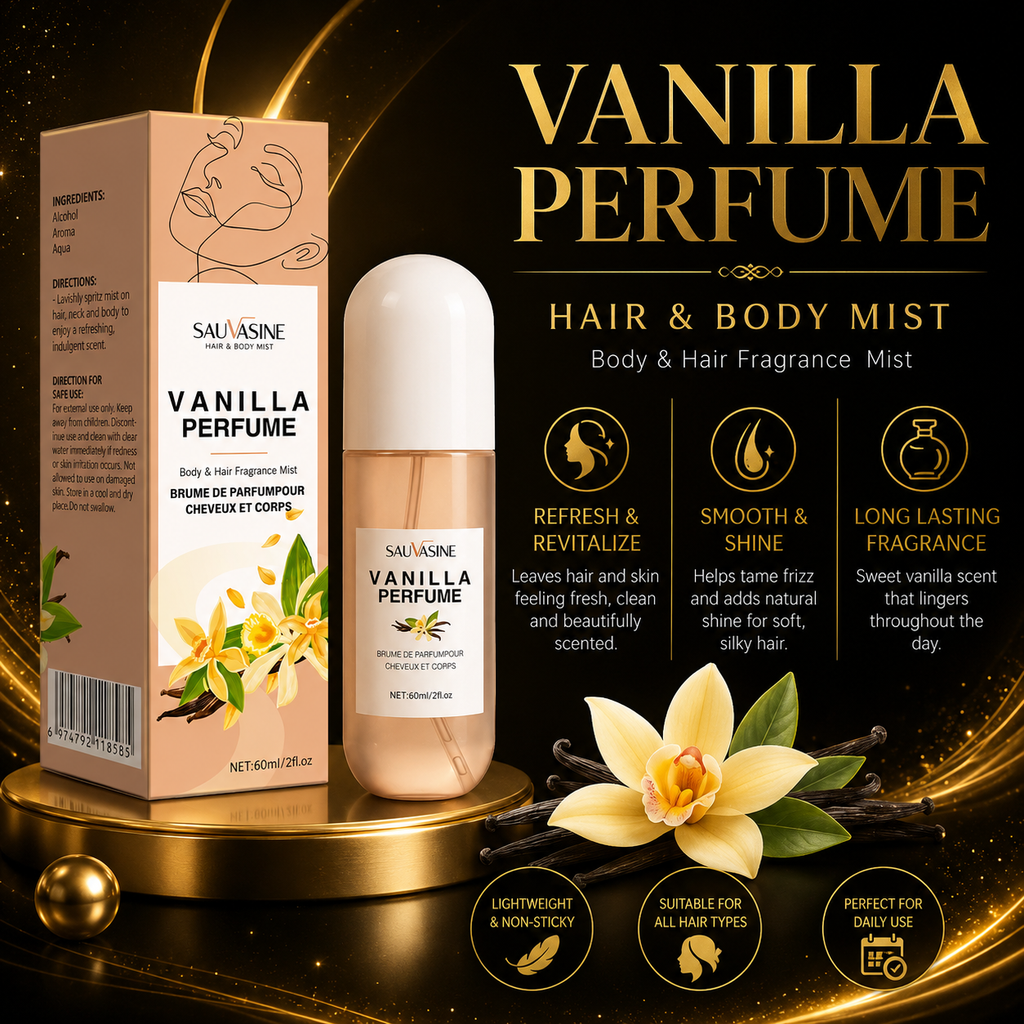 Vanilla Bliss Hair & Body Mist Spray – Long Lasting Fragrance 60ml