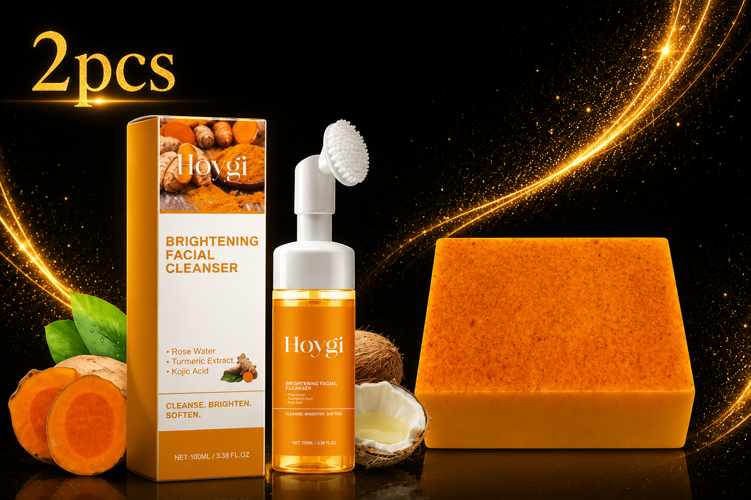Turmeric Glow Facial Cleanser – Deep Pore Cleansing & Skin Brightening Wash