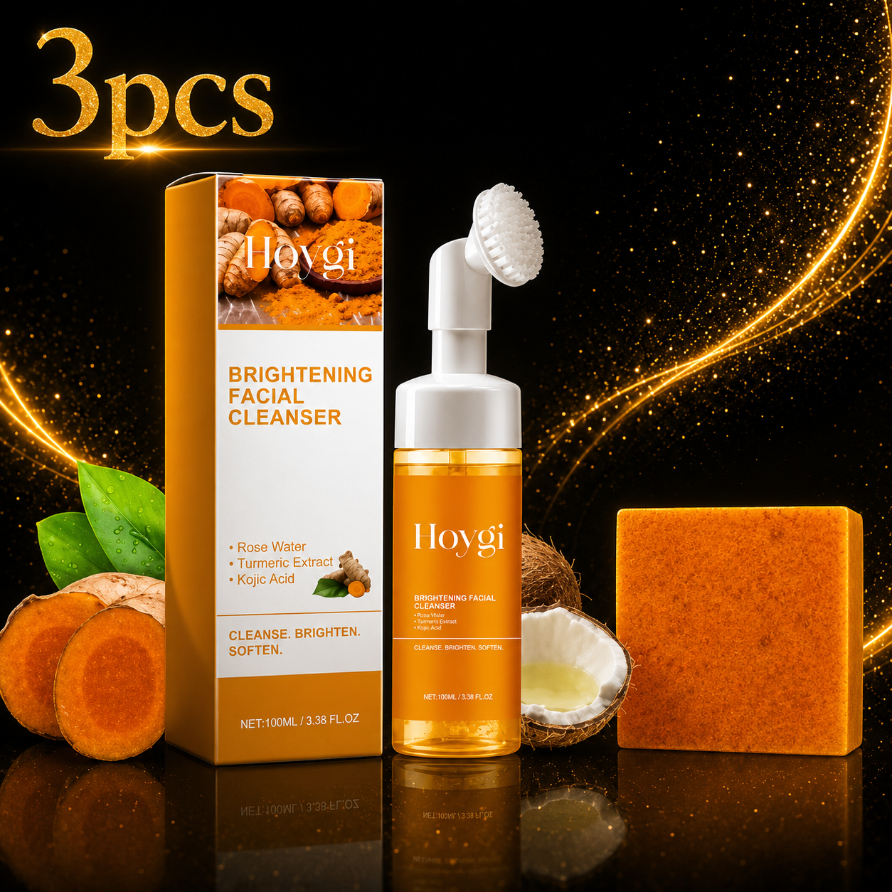 Turmeric Glow Facial Cleanser – Deep Pore Cleansing & Skin Brightening Wash