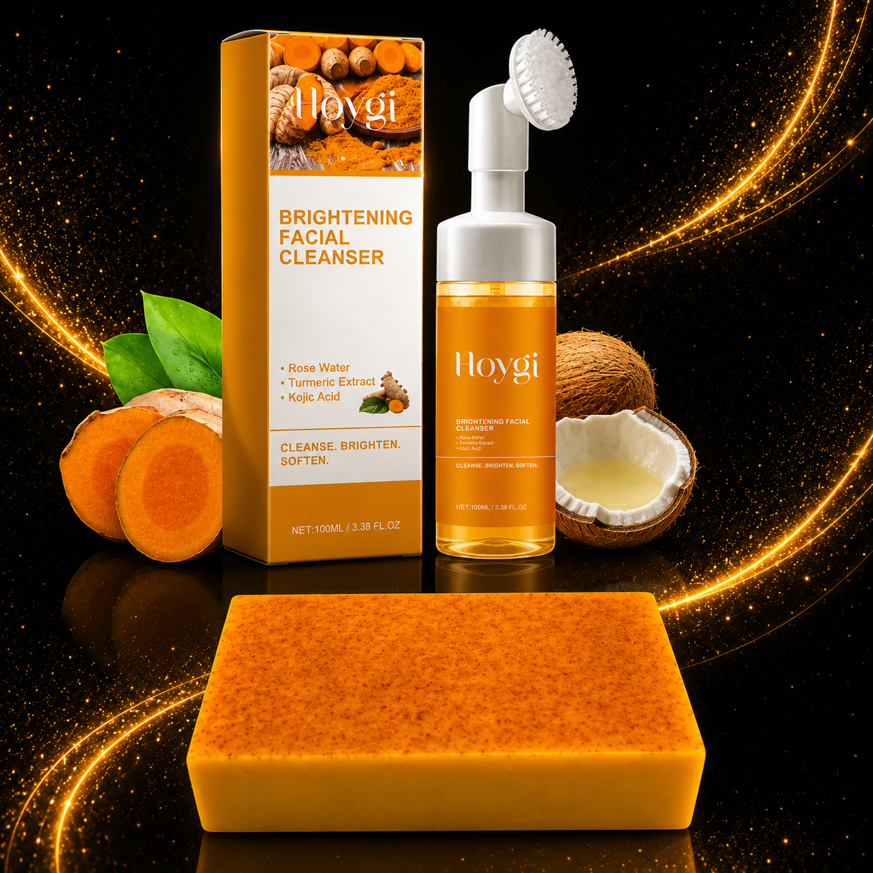 Turmeric Glow Facial Cleanser – Deep Pore Cleansing & Skin Brightening Wash