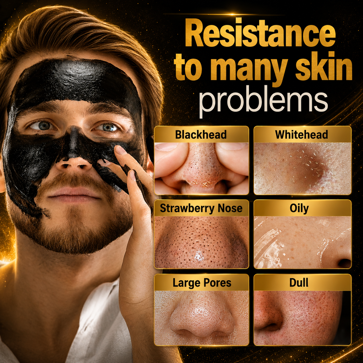 JVR Charcoal Face Mask – Powerful Blackhead Remover & Deep Pore Cleansing Peel-Off Treatment, 4.23 OZ
