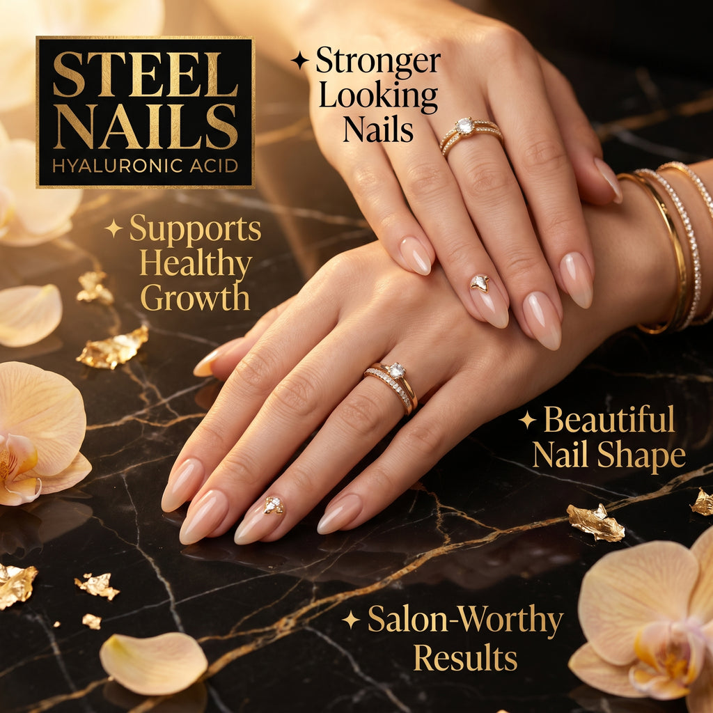 Amen Steel Nails Hardener with Hyaluronic Acid 0.40oz, No More Brittle Nails, Grow, Harden in Weeks