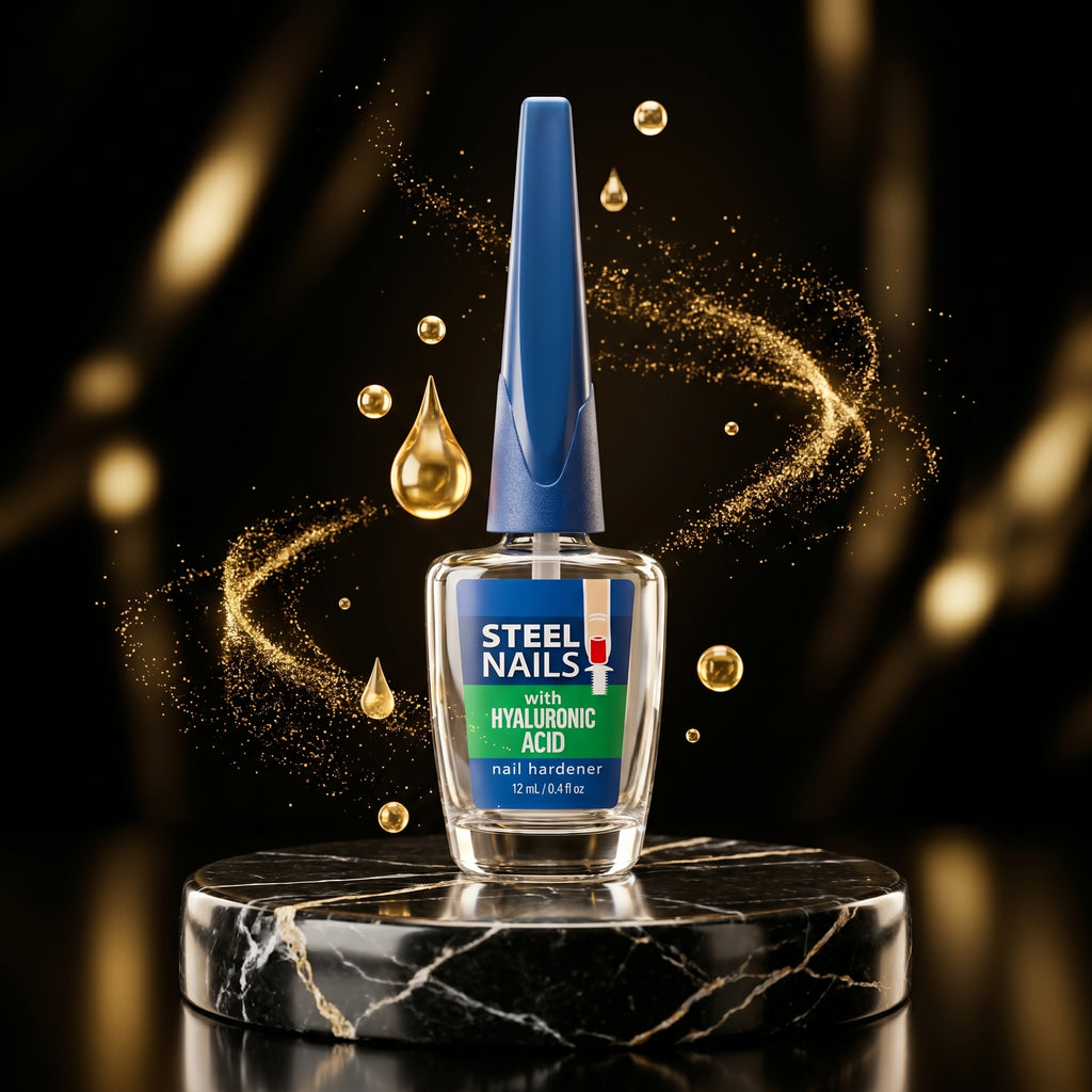 Amen Steel Nails Hardener with Hyaluronic Acid 0.40oz, No More Brittle Nails, Grow, Harden in Weeks