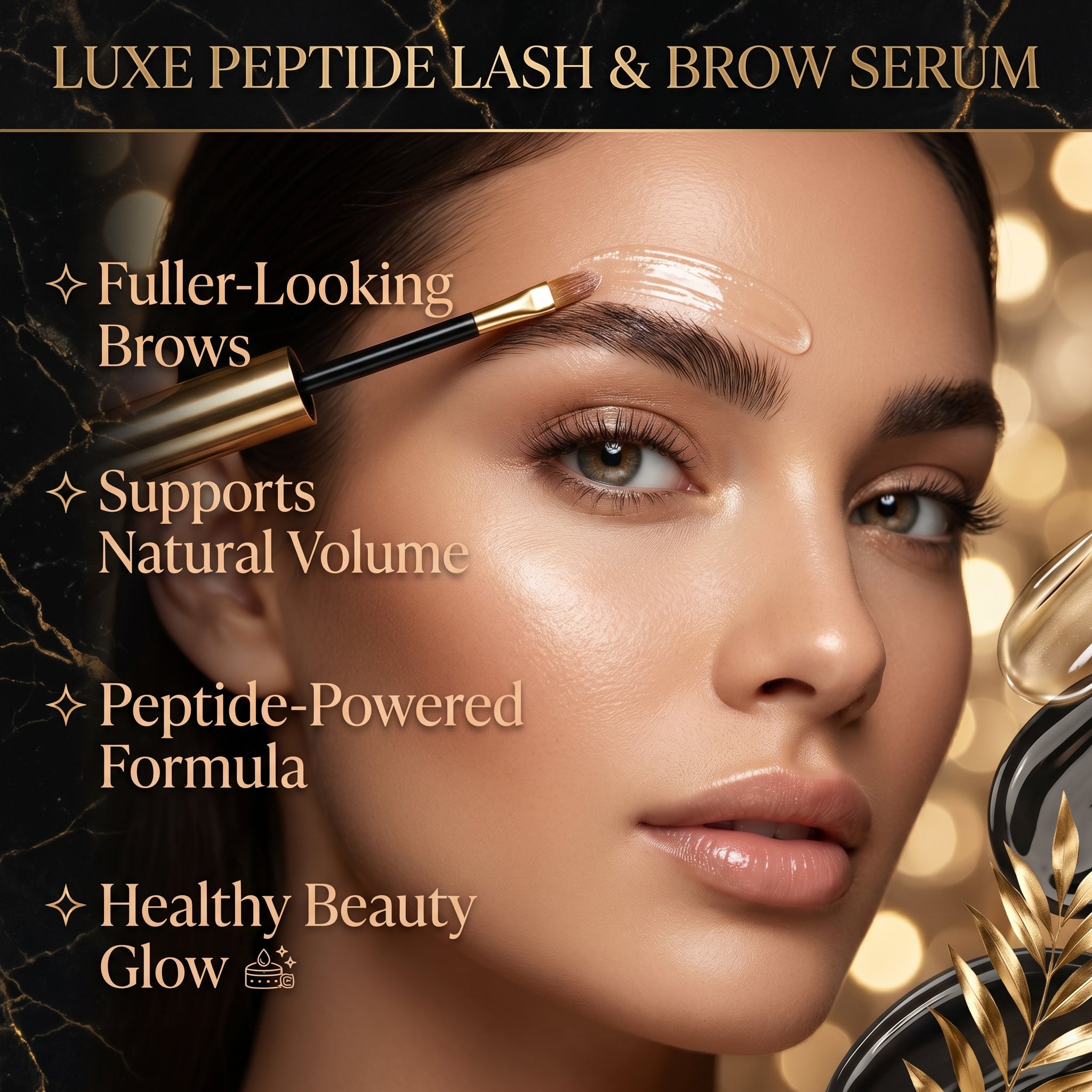 Lash & Brow Strengthening Peptide Serum – Fuller Looking Brows and Lashes